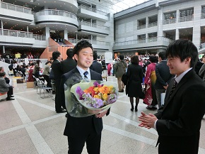 松山大学伝統空手部 平成26年度卒業式
