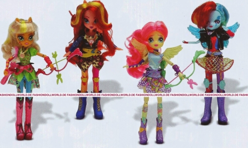 Applejack Fluttershy Rainbow Dash Sunset Shimmer equestria girls friendship games dolls