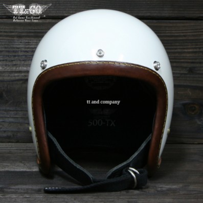 TT&CO 500-TX レザーリムショット スモールジェットヘルメット 